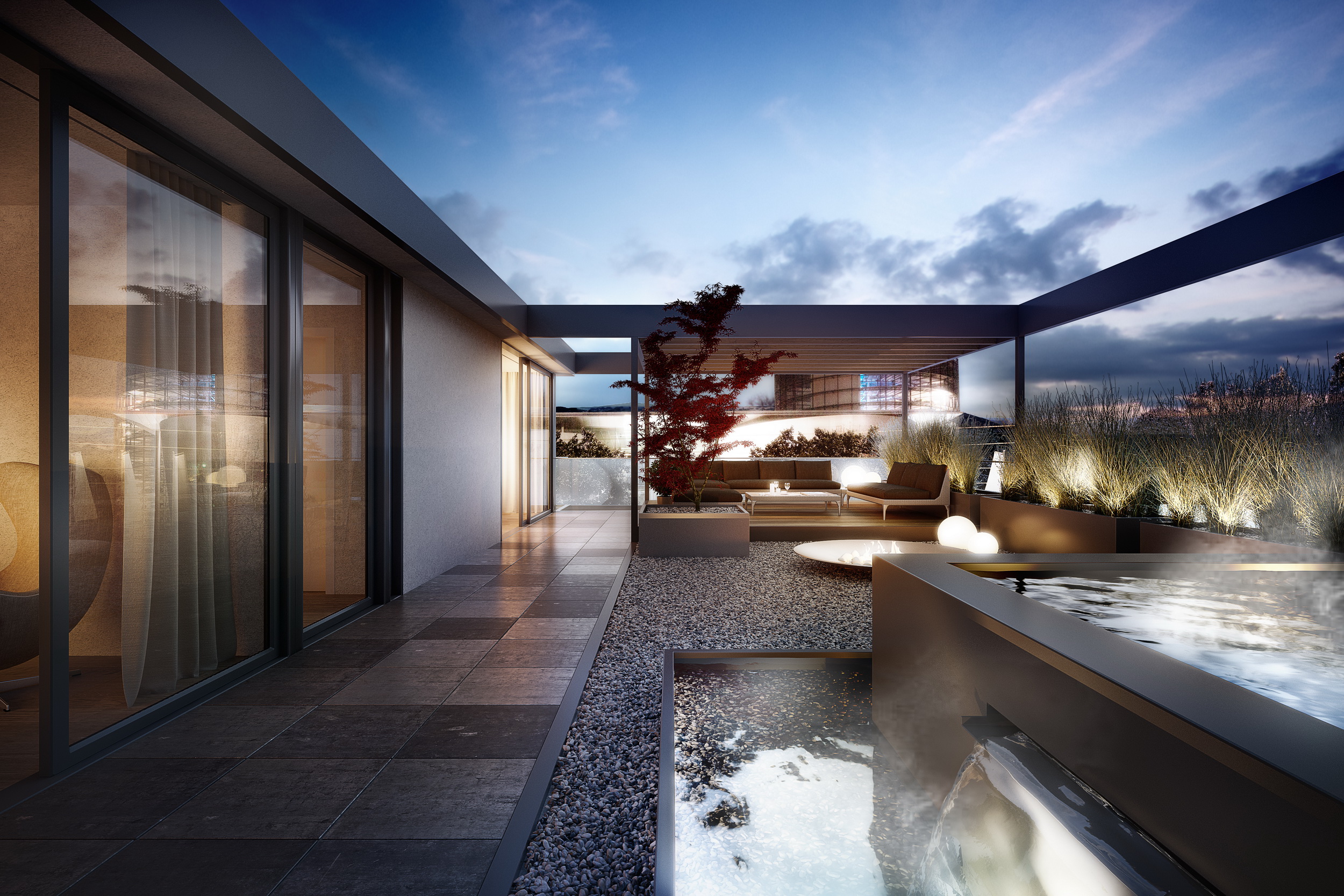 Pohl_Pohl_Architekten_Lennestrasse_1_Terrasse_Nacht_160531_02